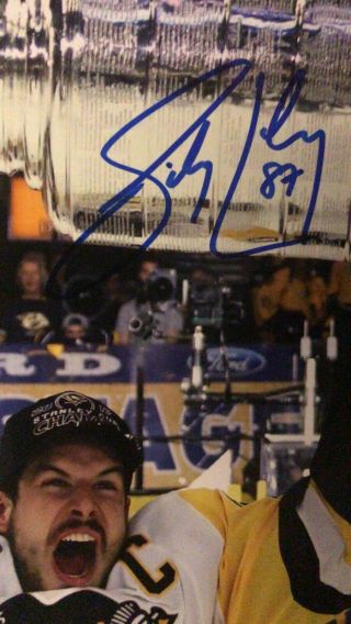 SIDNEY CROSBY SIGNED PITTSBURGH PENGUINS 8X10 PHOYO HOLOGRAMS 2
