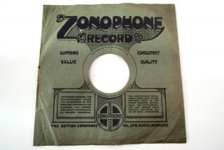 Vintage British Zonophone Co 12 Inch Sleeve For 78 Rpm Records 1930 