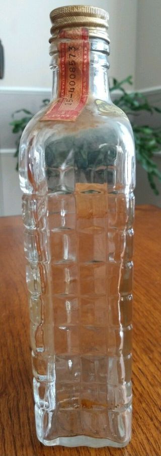Vintage 1955 Seagram ' s 7 Crown Blended Whiskey 1 Pint EMPTY Clear Glass Bottle 3