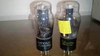 Test Strong Nos Pair Type 45 National Union / Silvertone St (245 345) Tube Tv - 7