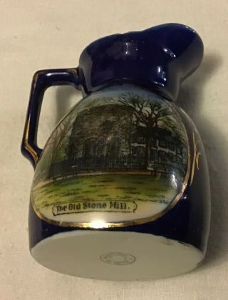 The Old Stone Mill Newport Rhode Island Souvenir Pitcher Made In Germany