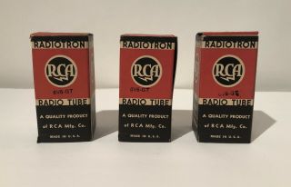 Rca 6v6gt/g 1940’s 3 Nos Black Tubes In Boxes 6v6gt