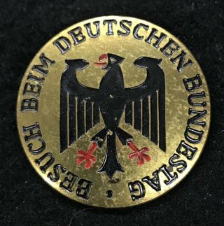 Besuch Beim Deutschen Bundestag Souvenir Travel Visitorpin Badge Germany Lapel