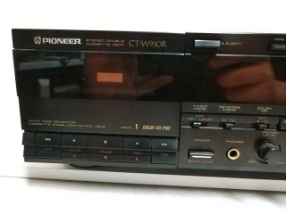 Pioneer Stereo Double Cassette Deck CT - W910R Audio Tape Selector 2