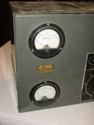old MOTIOGRAPH Control Panel w/ Volt & Amp Meters western electric theater 3