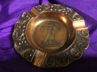 Bourbon Street Copper Ashtray From The City Of Orleans Collectable