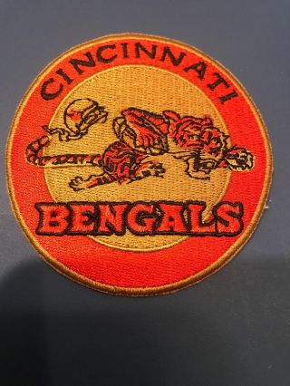 Cincinnati Bengals Vintage Embroidered Iron On Patch 3 " X 3