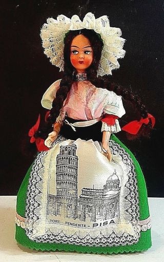 Italian Doll With Authentic Italian Costume (featuring Leaning Tower Of Pisa)