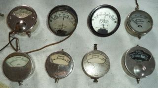 (8) Vintage Assorted Hand Held Ammeter Of Various Ranges
