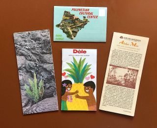 Vintage Hawaii Maps/guides/postcards—volcanoes National Park,  Dole,  More