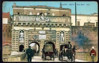 Porta Reale,  Valletta,  Malta.  C1905.  Vintage Postcard.  Uk Postage