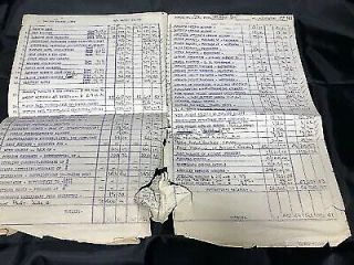 Ss United States Lines Inc.  Voyage 236 On - Board Inventory Form Chief Purser