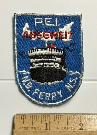 Abegweit Pei Prince Edward Island Ferry Boat Nb Ns Canada Souvenir Patch Badge