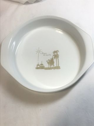 Vintage Corningware Peace On Earth 8 Inch Dish