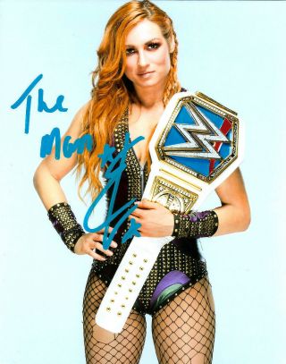 Wwe Becky Lynch The Man Hand Signed Autographed 8x10 Wrestling Photo With 8