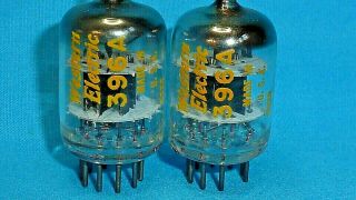 2 Western Electric 396a/2c51 Black Plate Matching Date Codes Of 1962