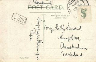 PC SINGAPORE,  RAFFLES HOTEL AT BEACH ROAD,  Vintage Postcard (b18717) 2