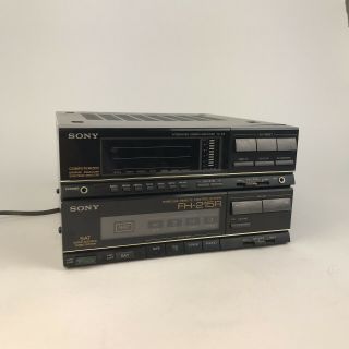Vintage Sony Ta - 215 Integrated Stereo Amplifier/ Fh - 215r Made Around 1987