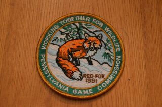 Together For Wildlife Pennsylvania Game Commission 1991 Red Fox Patch