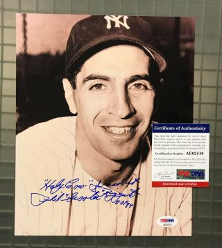 Phil Rizzuto " Hof 1994 " Signed 8x10 Photo Autographed Psa/dna Ny Yankees
