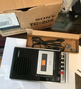 “new Old Stock” Sony 1980s Cassette Recorder Tc - 205