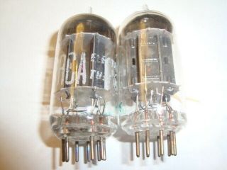 One Matched Pair 12ax7 Tubes,  Black Plate,  By Rca,  High Ratings