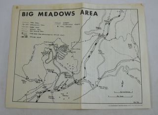 Big Meadows Virginia Va Skyline Drive Campground & Area Map 1986 Shenandoah Park
