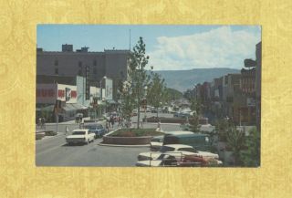 Co Grand Junction 1960s Vintage Postcard Downtown Main St Shops Colorado