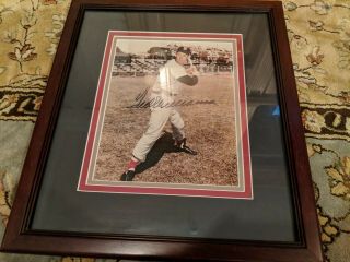 Ted Williams Signed And Framed 10 8 Photo