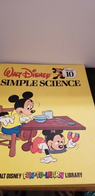Walt Disney Fun - To - Learn Library Simple Science Volume 10 Vintage 1983 Mickey