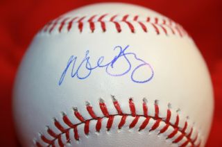 Mike Michael Young Autographed Signed Major League Baseball Oml Rangers