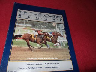 Precisionist Wins The Californian At Hollywood Park - Thor.  Record June 7,  1986 - Vg
