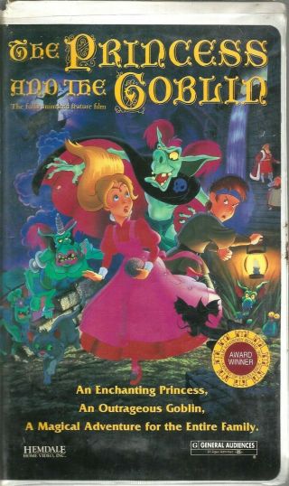 The Princess And The Goblin Vhs 1994 Joss Ackland Claire Bloom Animated Vintage