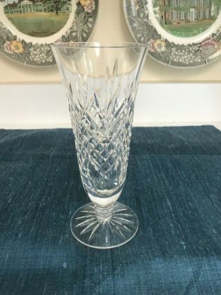 Vintage 7 " Waterford Giftware Cut Crystal Footed Vase In