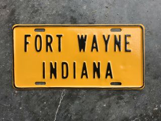 Indiana Booster License Plate Fort Wayne