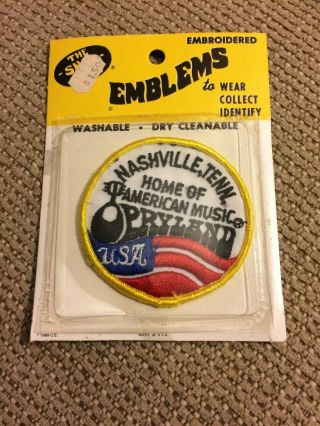 Vintage Opryland Nashville,  Tenn.  Patch Rare Nos