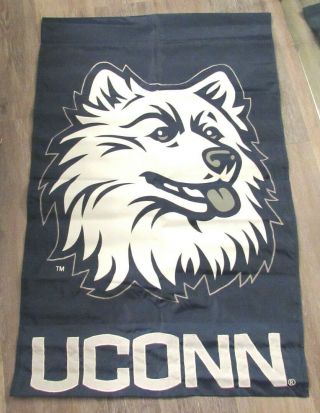 Uconn Huskies / University Of Connecticut Heavy Duty 2 - Sided Flag / Banner 28x44