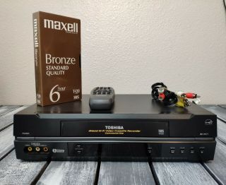 Toshiba W - 522 Vhs Player Vcr With Remote 4 Head Hi - Fi Stereo Video Recorder W522