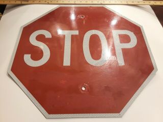 Retired Road Or Street Stop Sign Authentic 18 " Metal Garage Basement Man Cave