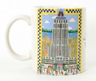 York City Empire State Building Taxi Cab Pat Singer Coffee Mug Souvenir Bt7