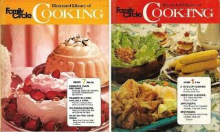 Family Circle 1972 Illustrated Library Of Cooking Vol 1 & 7 Vintage Recipes