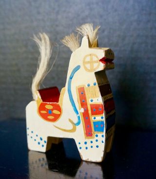 Vintage Japanese Yawata Uma Hachinohe Wooden Horse Hand Carved,  Painted Figure