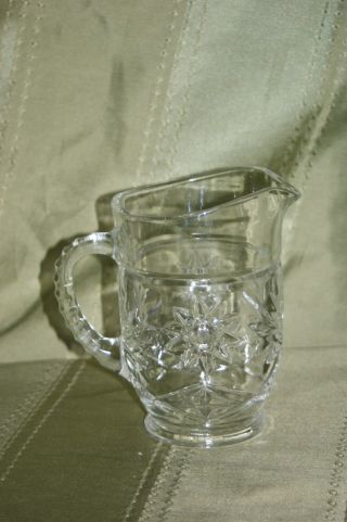 Vintage Star Of David Early American Prescut Small Water Pitcher Or Creamer