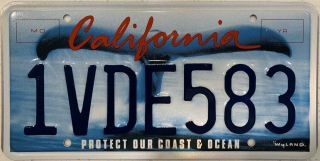 2000 ‘s California Protect Our Coast Ocean Whale License Plate Nos