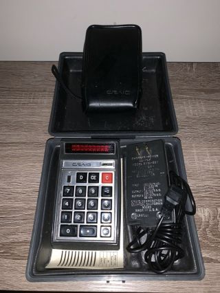 Vintage Craig Calculator 4501 With Case And Power Adapter Fully Functional
