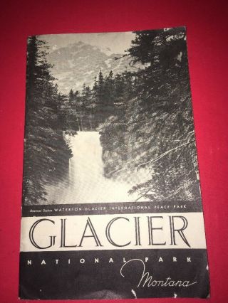 Montana Glacier National Park 1939 Tour Travel Guide Information Map Booklet