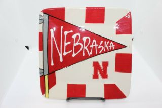 Nebraska Red Pennet " N " Dessert Plate - Ceramic
