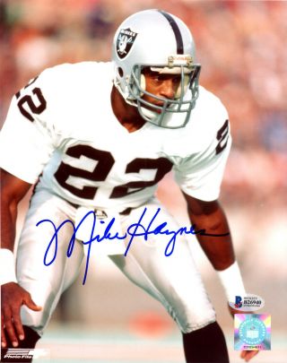 Mike Haynes Autographed Signed 8x10 Photo Los Angeles Raiders Beckett 116574