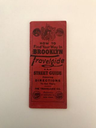 Vtg Rare 1928 How To Find Your Way In Brooklyn Travelgide A Now Street Guide