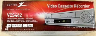ZENITH VCS442 Video Cassette Recorder w/remote RETRO 3